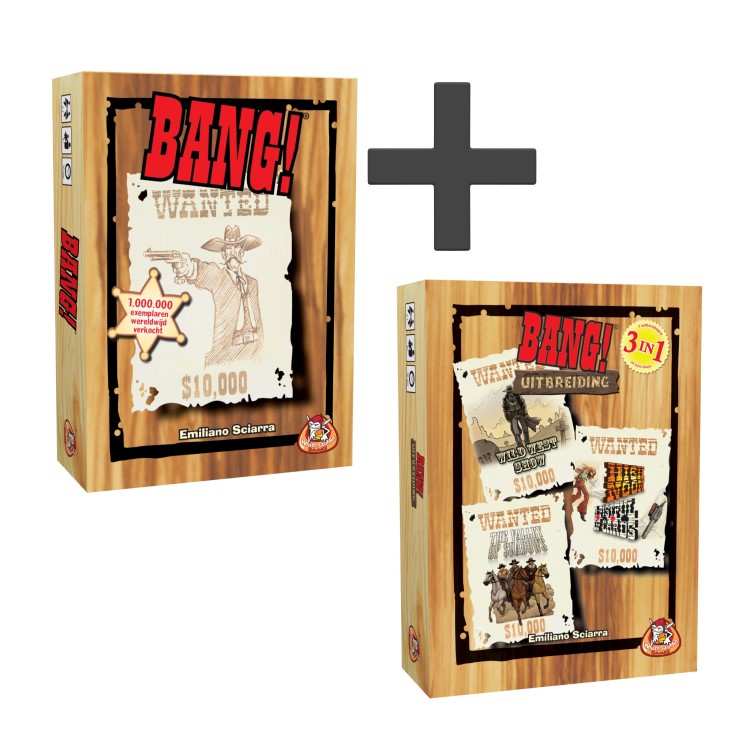 haag groei Ambitieus Bang! + Bang uitbreiding 3 in 1 (3 uitbreidingen) | Queen of Games Oostende  - de beste, leukste bordspellen en kaartspellen kopen aan een eerlijke  goedkope prijs.